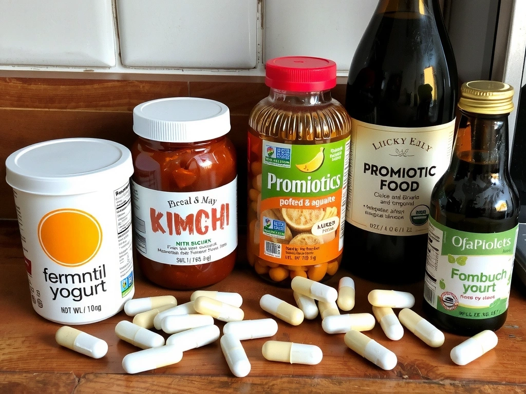 Alimentos fermentados y cápsulas de probióticos
